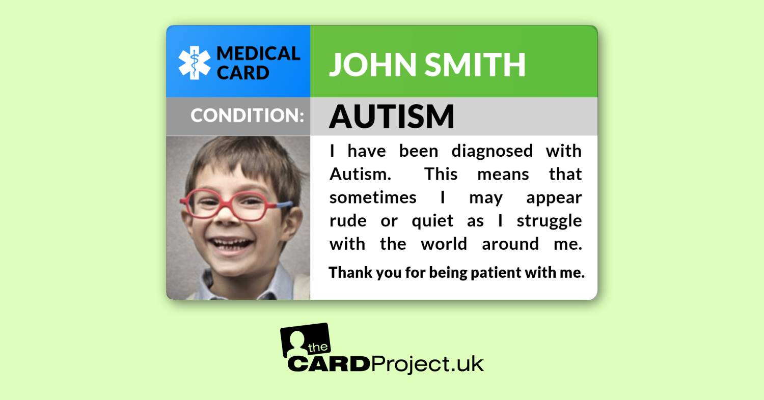 Autism Medical Photo ID Card